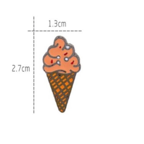 5/$24 Orange Dream Ice Cream Waffle Cone Pin - Picture 3 of 8